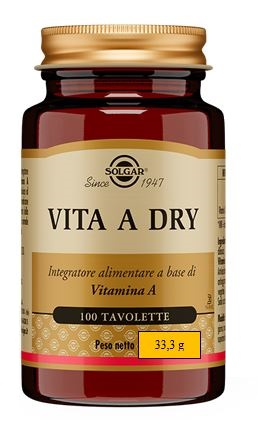 SOLGAR VITA A DRY 100 TAVOLETTE - maxifarmacia.it