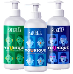 SAUGELLA YOUNIQUE BUNDLE 1 DERMOLIQUIDO 200 ML + 1 ATTIVA 200 ML + 1 IDRASERUM 200 ML - maxifarmacia.it
