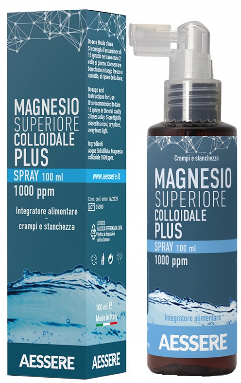 MAGNESIO SUPERIORE COLLOIDALE PLUS SPRAY 1000 PPM 100 ML - maxifarmacia.it