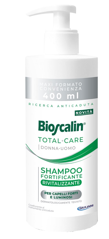 BIOSCALIN TOTAL CARE SHAMPOO FORTIFICANTE RIVITALIZZANTE 400 ML - maxifarmacia.it