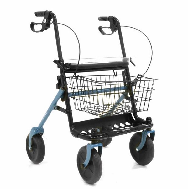 ROLLATOR IN ACCIAIO MOPEDIA DYONE 2,0 AZZURRO - maxifarmacia.it