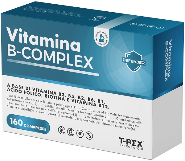 T-REX INTEGRATORI VITAMINA B COMPLEX 160 COMPRESSE DA 100 MG - maxifarmacia.it