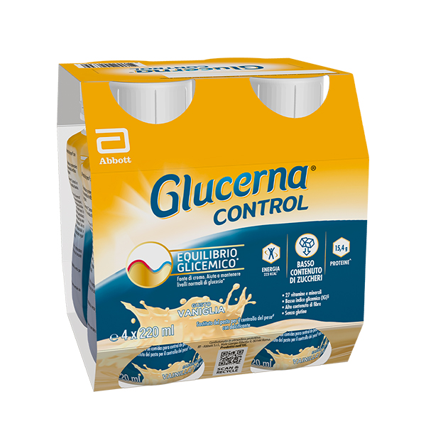 GLUCERNA CONTROL VANIGLIA 4X220 ML - maxifarmacia.it