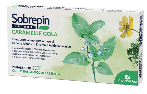 SOBREPIN NATURA CARAMELLE GOLA 20 PASTIGLIE - maxifarmacia.it