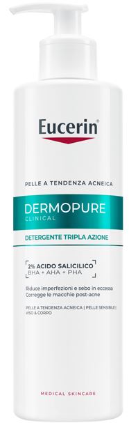 EUCERIN DERMOPURE CLINICAL DETERGENTE TRIPLA AZIONE 400 ML - maxifarmacia.it
