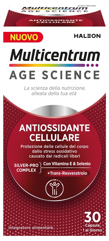 MULTICENTRUM AGE SCIENCE ANTIOSSIDANTE CELLULARE 30 CAPSULE - maxifarmacia.it