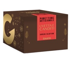 GIUSTO SENZA GLUTINE PANETTONE ARTIGIANALE CON UVETTA E CANDITI DI ARANCIA 600 G - maxifarmacia.it