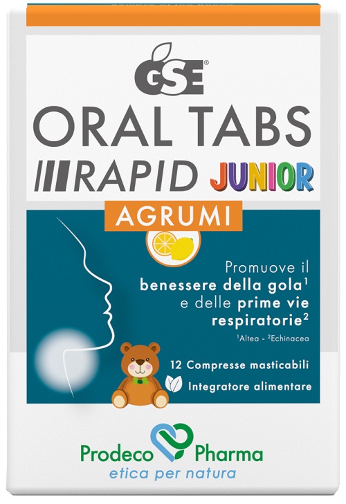 GSE ORAL TABS RAPID JUNIOR 12 COMPRESSE MASTICABILI DA 1,5 G - maxifarmacia.it