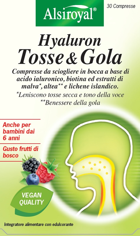 HYALURON TOSSE&GOLA 30 COMPRESSE - maxifarmacia.it