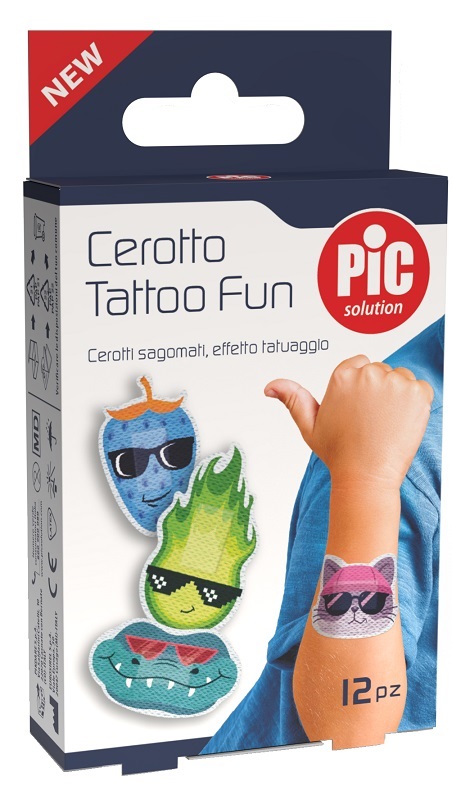 PIC SOLUTION CEROTTO TATTOO FUN 12 PEZZI - maxifarmacia.it