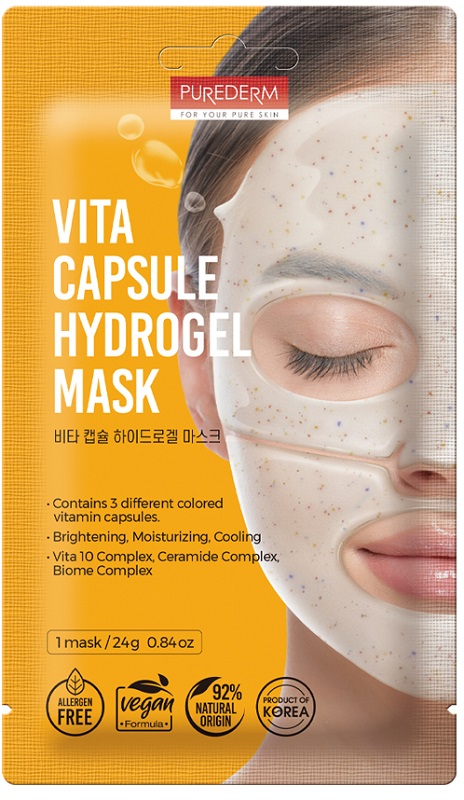 PUREDERM MASCHERA VISO IN HYDROGEL CON VITAMINA C - maxifarmacia.it