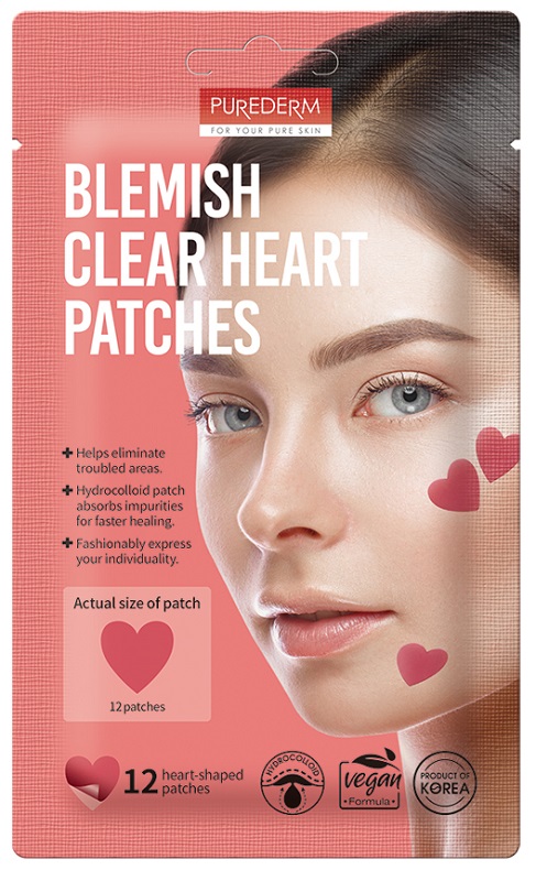 PUREDERM 12 CEROTTINI A FORMA DI CUORE PER IMPERFEZIONI - maxifarmacia.it