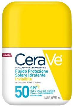 CERAVE FLUIDO PROTEZIONE SOLARE IDRATANTE INVISIBILE SPF50 50 ML - maxifarmacia.it
