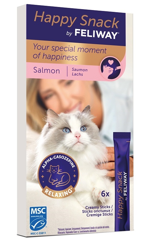 FELIWAY HAPPY SNACK SALMONE 6 STICK - maxifarmacia.it