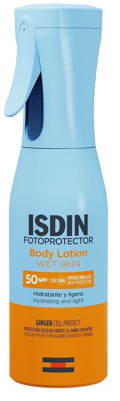 ISDIN BODY LOTION SPF50 WET SKIN IDRATANTE E LEGGERO 250 ML - maxifarmacia.it