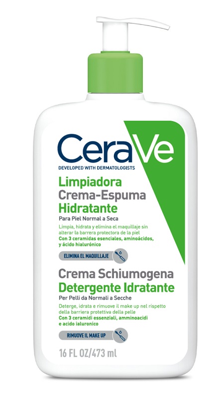 CERAVE CREMA SCHIUMOGENA DETERGENTE IDRATANTE 473 ML - maxifarmacia.it