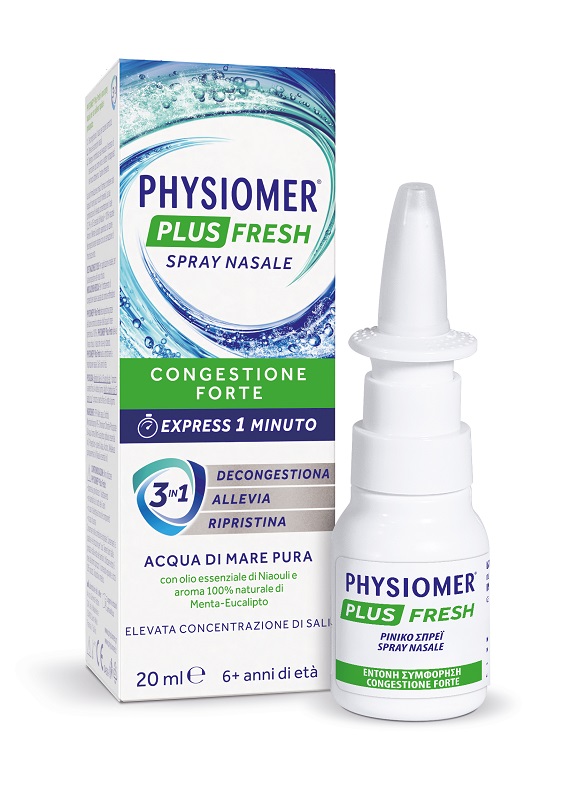 SPRAY NASALE PHYSIOMER PLUS FRESH 20 ML - maxifarmacia.it