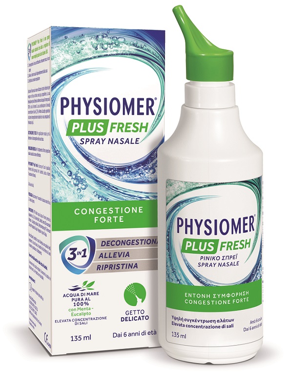 SPRAY NASALE PHYSIOMER PLUS FRESH 135 ML - maxifarmacia.it