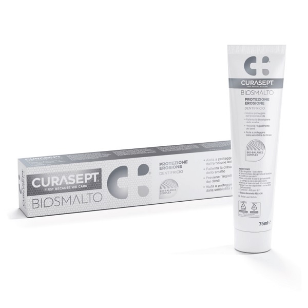 CURASEPT BIOSMALTO PROTEZIONE EROSIONE DENTIFRICIO 75 ML - maxifarmacia.it