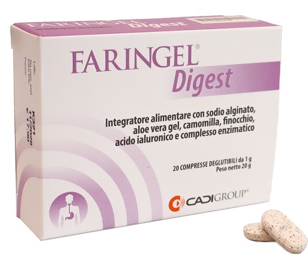 FARINGEL DIGEST 20 COMPRESSE DEGLUTIBILI - maxifarmacia.it