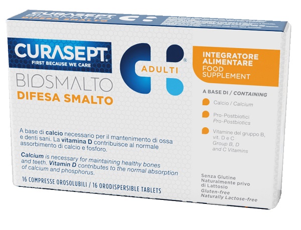 CURASEPT BIOSMALTO DIFESA SMALTO ADULTI 16 COMPRESSE OROSOLUBILI - maxifarmacia.it