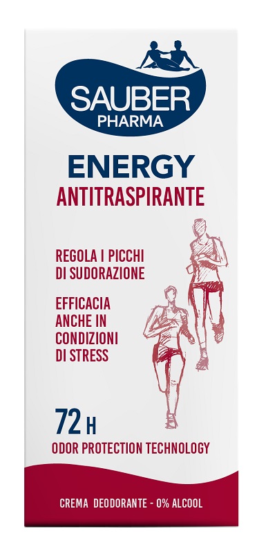SAUBER DEO 72H ENERGY ANTITRASPIRANTE CREMA 35 ML - maxifarmacia.it