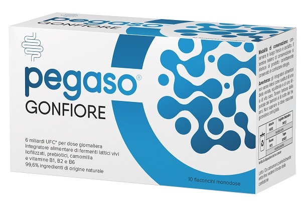 PEGASO GONFIORE 10 FLACONCINI DA 10 ML SENZA GLUTINE NATURALMENTE PRIVO DI LATTOSIO - maxifarmacia.it