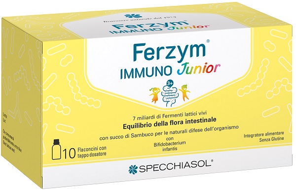 FERZYM IMMUNO JUNIOR 10 FLACONCINI 8 ML - maxifarmacia.it