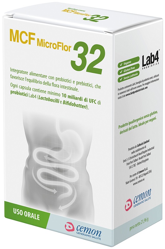 MCF MICROFLOR 32 60 CAPSULE VEGETALI - maxifarmacia.it