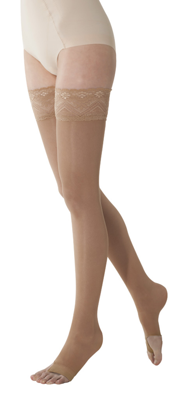 MARILYN 140 PUNTA APERTA CALZA AUTOREGGENTE CAMEL 3-ML - maxifarmacia.it