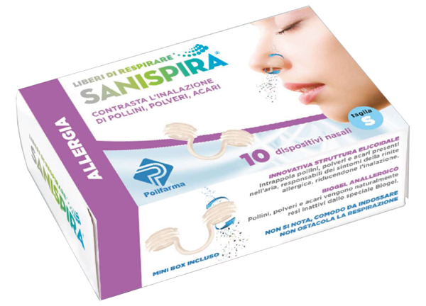 SANISPIRA ALLERGIA DISPOSITIVO NASALE 10 PEZZI TAGLIA S - maxifarmacia.it