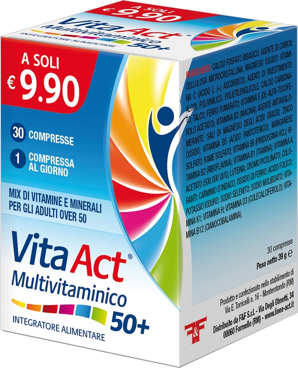 VITA ACT MULTIVITAMINICO 50+ 30 COMPRESSE - maxifarmacia.it