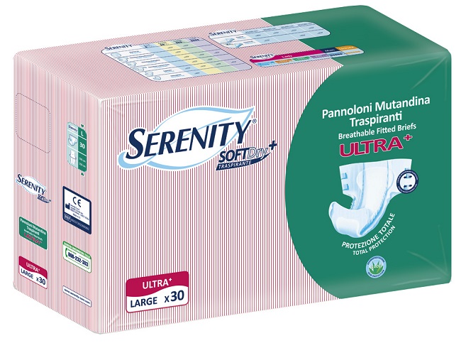 PANNOLONE A MUTANDINA SERENITY FITTED ULTRA + ALOE L 30 PEZZI - maxifarmacia.it