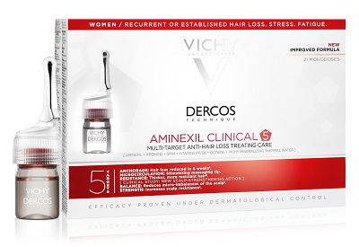DERCOS AMINEXIL CLINICAL 5 DONNA da 21 fiale ANTICADUTA - maxifarmacia.it