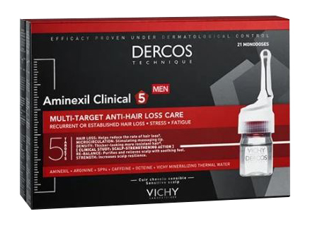 DERCOS AMINEXIL CLINICAL 5 UOMO da 42 FIALE ANTICADUTA - maxifarmacia.it