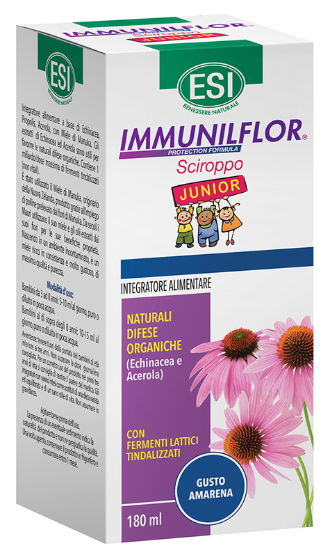ESI IMMUNILFLOR SCIROPPO JUNIOR 180 ML - maxifarmacia.it