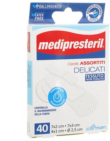 MEDIPRESTERIL 40 CEROTTI DELICATI ASSORTITI IN TNT - maxifarmacia.it
