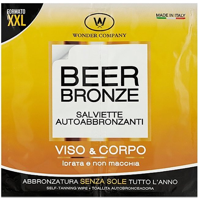 BEER BRONZE SALVIETTE AUTOABBRONZANTI 2 BUSTE - maxifarmacia.it
