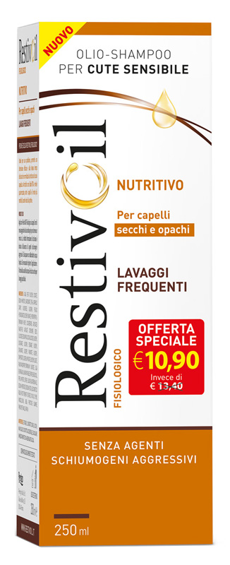 RESTIVOIL OLIO SHAMPOO NUTRITIVO PER CAPELLI SECCHI E OPACHI 250 ML - maxifarmacia.it