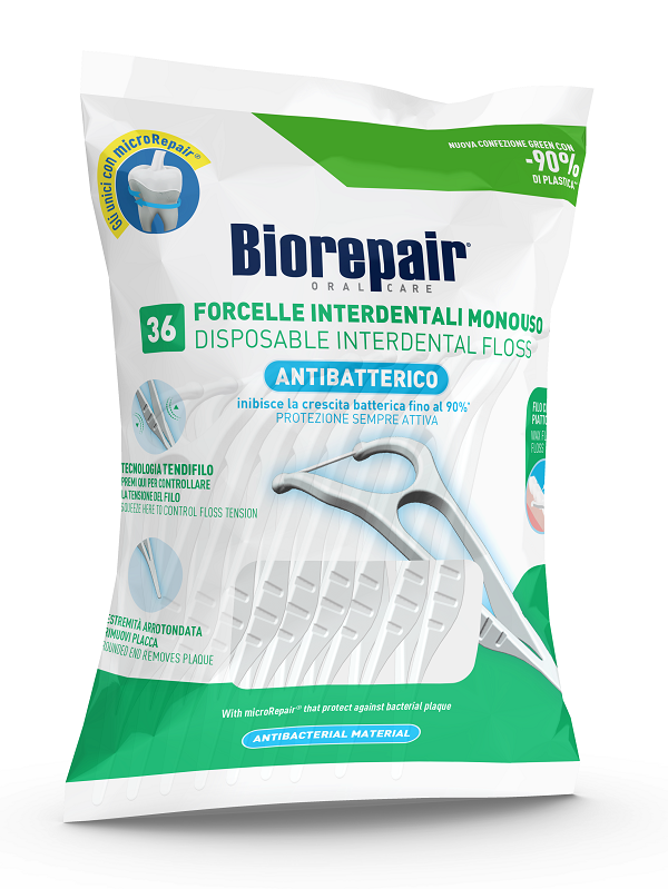 BIOREPAIR ORAL CARE ANTIBATTERICO FORCELLE INTERDENTALI MONOUSO 36 PEZZI - maxifarmacia.it