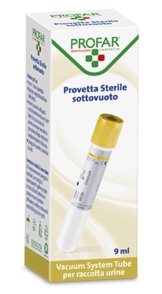 PROVETTA STERILE PER RACCOLTA URINE ASPIRAZIONE SOTTOVUOTO 10 ML PROFAR - maxifarmacia.it
