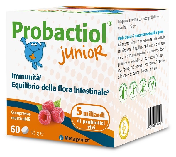 PROBACTIOL JUNIOR 60 COMPRESSE MASTICABILI NEW - maxifarmacia.it
