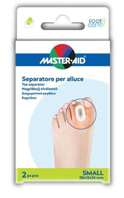 SEPARATORE DITA IN GEL MASTER-AID FOOTCARE PER ALLUCE SMALL 2 PEZZI D1 - maxifarmacia.it