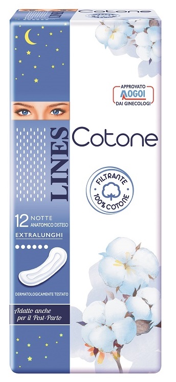 LINES COTONE NON ULTRA NOTTE DISTESI 12 PEZZI - maxifarmacia.it