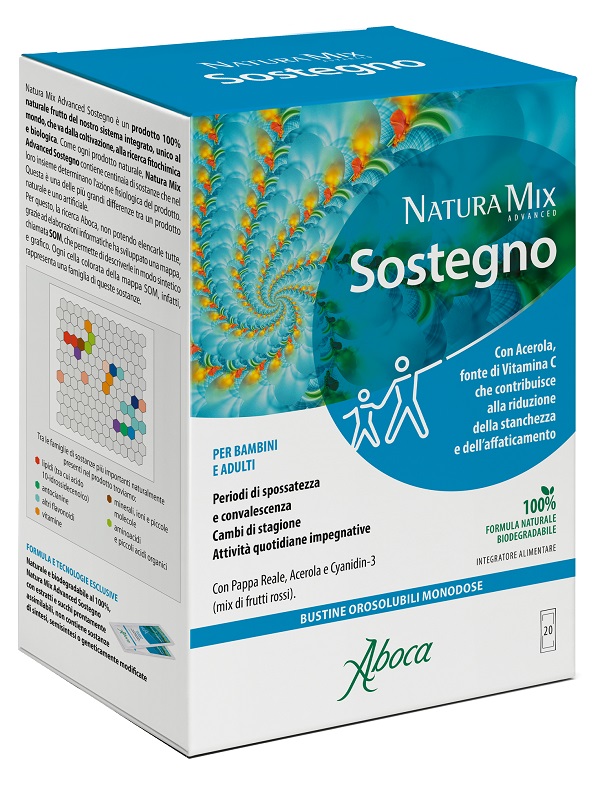 ABOCA NATURA MIX ADVANCED SOSTEGNO OROSOLUBILE DA 20 BUSTINE - maxifarmacia.it