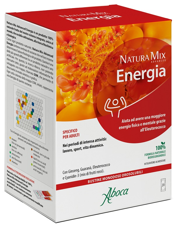 ABOCA NATURA MIX ADVANCED ENERGIA INTEGRATORE DA 20 BUSTINE - maxifarmacia.it
