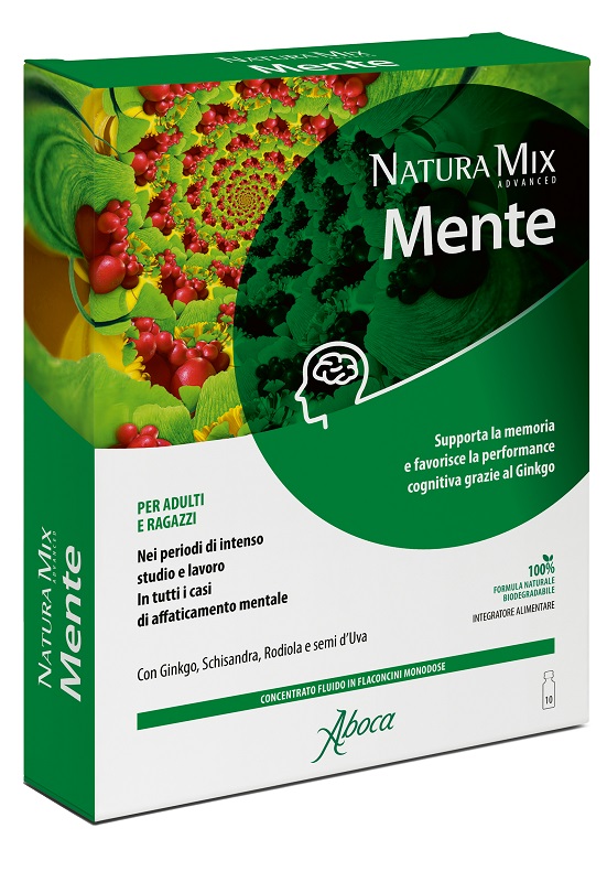 ABOCA NATURA MIX ADVANCED MENTE 10 FLACONCINI 150 G - maxifarmacia.it