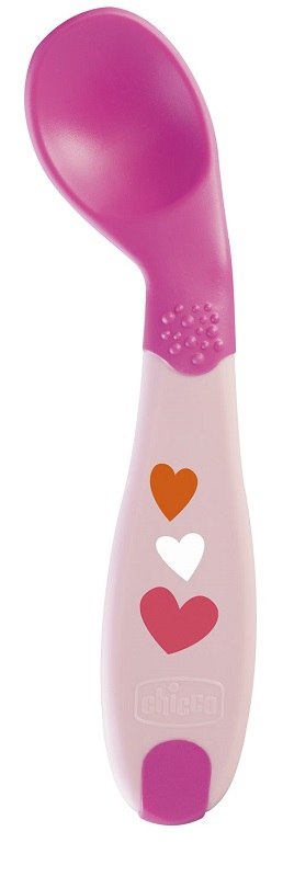 CHICCO CUCCHIAIO ANGOLATO 8M+ ROSA - maxifarmacia.it