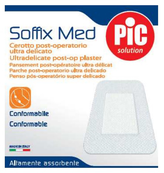 CEROTTO IN TNT ADESIVO 10X8 CM CON COMPRESSA ASSORBENTE 4,5X5,5 CM PIC SOFFIX MED 1 PEZZO - maxifarmacia.it