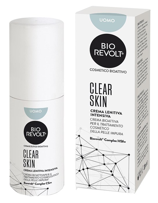 BIOREVOLT RX CLEAR SKIN UOMO CREMA LENITIVA INTENSIVA BIOATTIVA PER PELLE IMPURA 30 ML - maxifarmacia.it